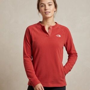 North Face TNF TKA Micro fleece snap sweatshirt
